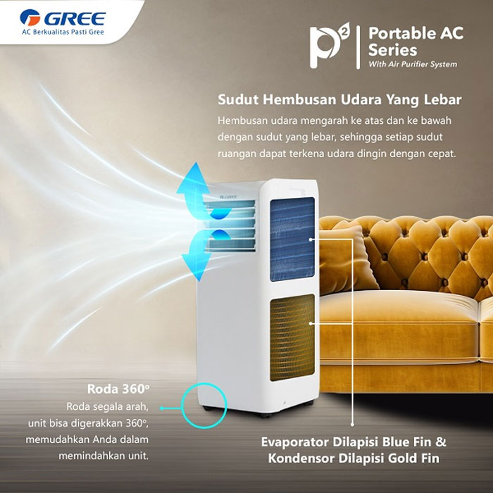 Gree AC Portable P2 Series Standard 1 PK - GPC-09P2